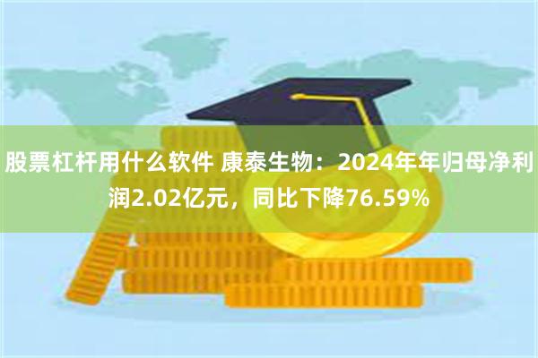 股票杠杆用什么软件 康泰生物：2024年年归母净利润2.02亿元，同比下降76.59%