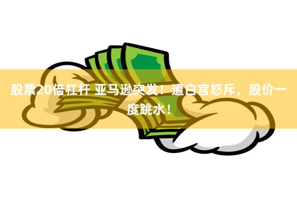 股票20倍杠杆 亚马逊突发！遭白宫怒斥，股价一度跳水！