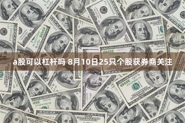 a股可以杠杆吗 8月10日25只个股获券商关注