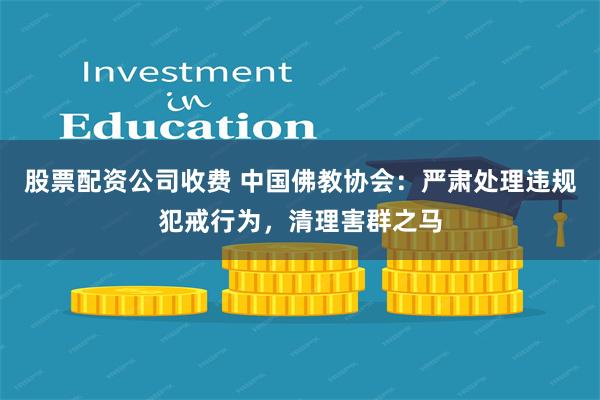 股票配资公司收费 中国佛教协会:严肃处理违规犯戒行为,清理害群之马
